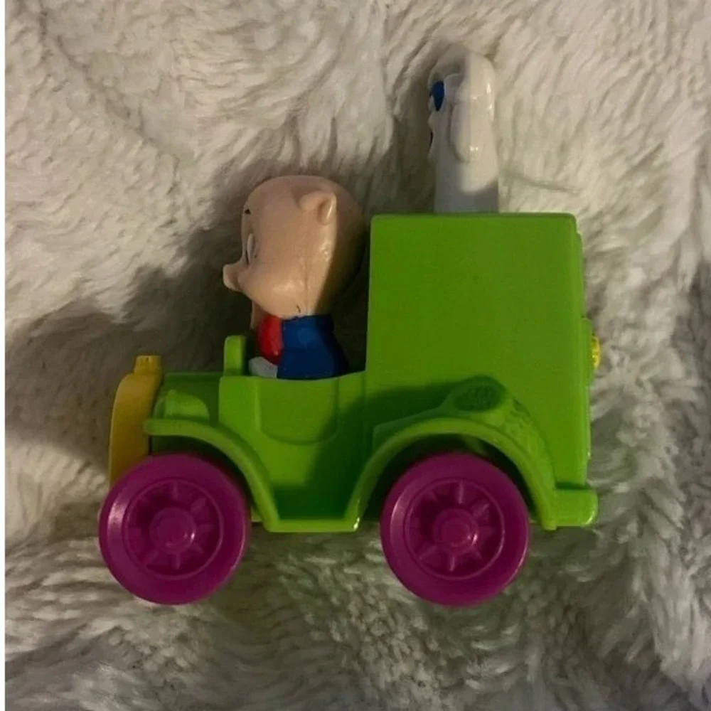 McDonalds Looney Tunes Toy 1993 Porky Pig Ghost Catchers Car Green